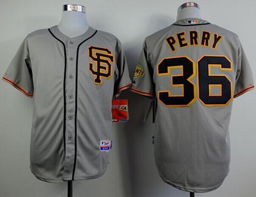 Giants #36 Gaylord Perry Grey Cool Base Stitched MLB Jersey - Click Image to Close